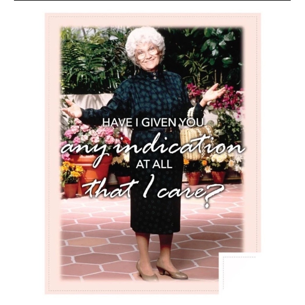 The Golden Girls Sophia Micromink Plush Throw - Any Indication I Care? 46" x 60"